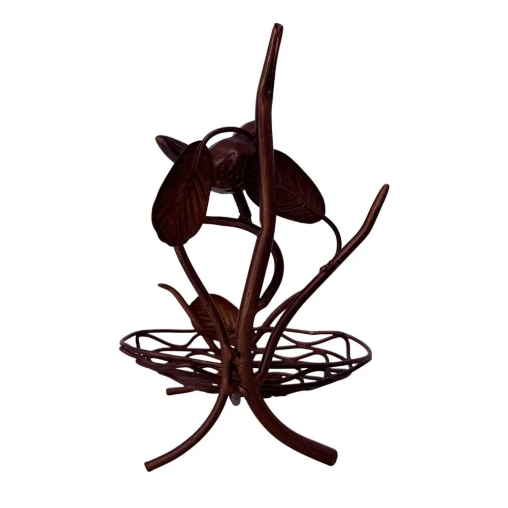 Bird Branch Nest Copper‎ Candle Holder French Country Centerpiece
